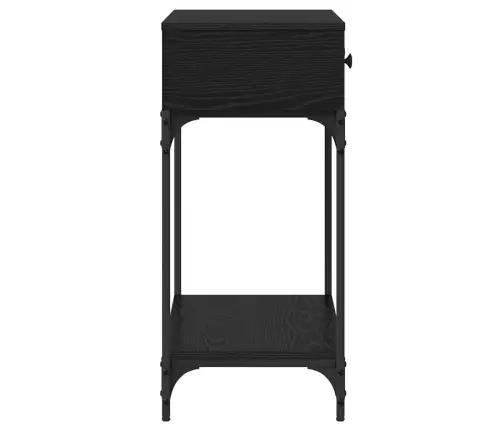 Konsoles Galds Melns Ozols 75X34.5X75 Cm Inženierijas Koks Vidaxl