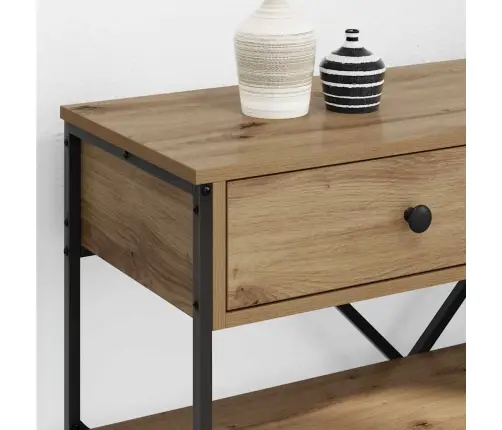 Konsoollaud Sahtliga Riiuliga Pruun 100 X 34,5 X 75 Cm Puit