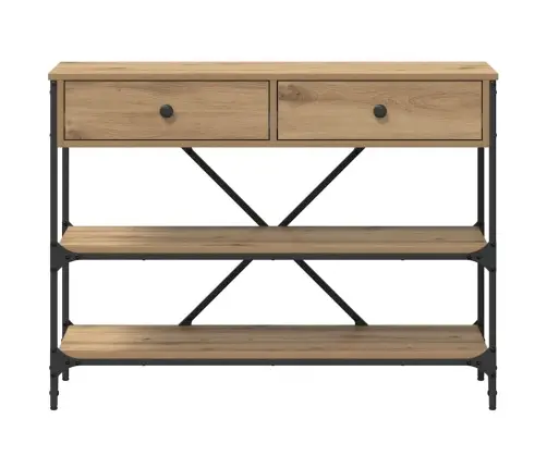 Konsoollaud Sahtliga Riiuliga Pruun 100 X 34,5 X 75 Cm Puit