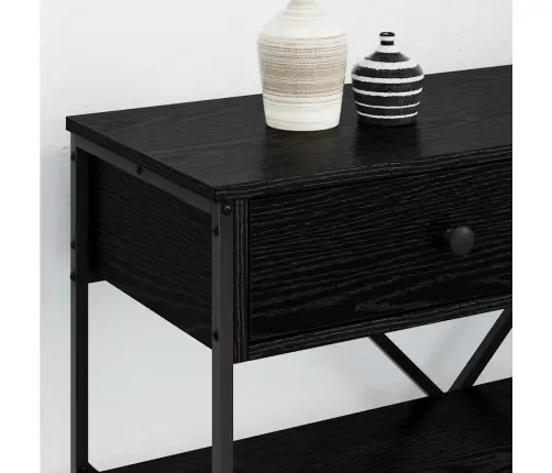 Konsolinis Stalas Juodas Ąžuolas 100 X 34,5 X 75 Cm Medis