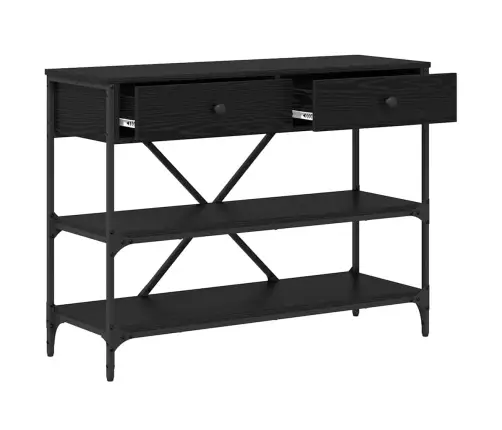 Konsolinis Stalas Juodas Ąžuolas 100 X 34,5 X 75 Cm Medis