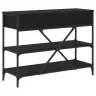 Konsolinis Stalas Juodas Ąžuolas 100 X 34,5 X 75 Cm Medis