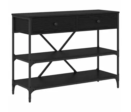 Konsolinis Stalas Juodas Ąžuolas 100 X 34,5 X 75 Cm Medis