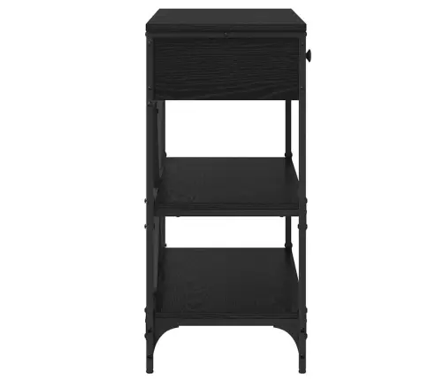 Konsolinis Stalas Juodas Ąžuolas 100 X 34,5 X 75 Cm Medis