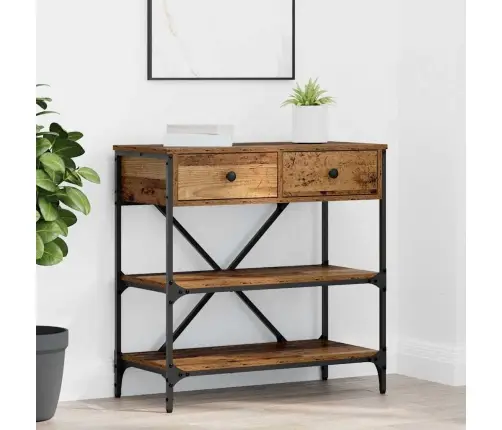 Konsoles Galds No Vecās Koksnes 75X34.5X75 Cm Vidaxl