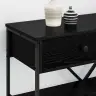 Konsoles Galds Melns Ozols 75X34.5X75 Cm Inženierētā Koka Vidaxl