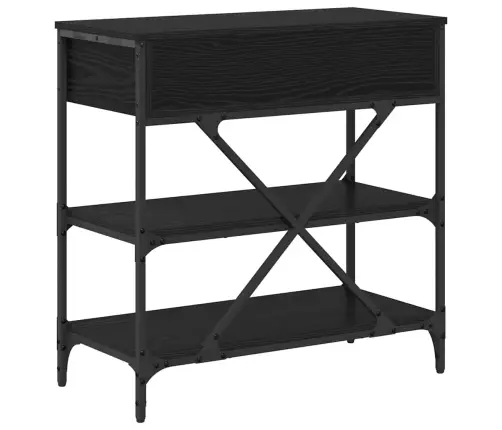 Konsoles Galds Melns Ozols 75X34.5X75 Cm Inženierētā Koka Vidaxl