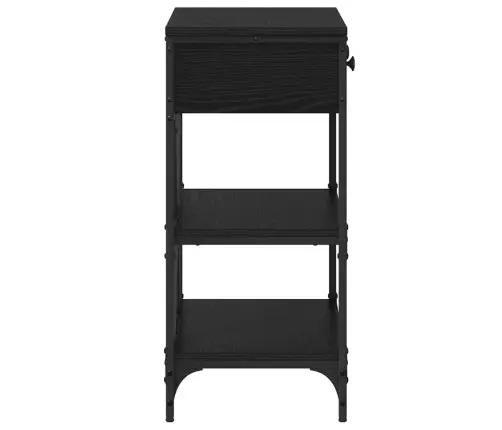 Konsoles Galds Melns Ozols 75X34.5X75 Cm Inženierētā Koka Vidaxl