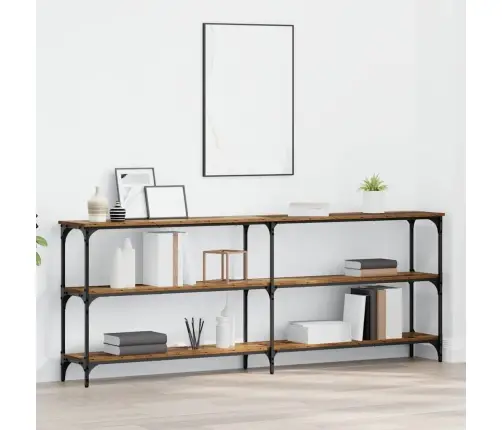 Konsoollaud Vana Puit 200 X 29 X 75 Cm Töödeldud Puit Ja Metall