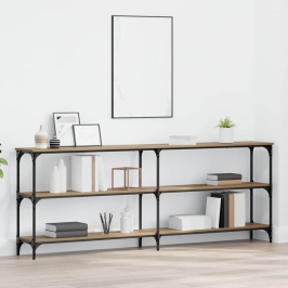 Konsoollaud Riiuliga Ladustamisega Käsitöötamm 200 X 29 X 75 Cm