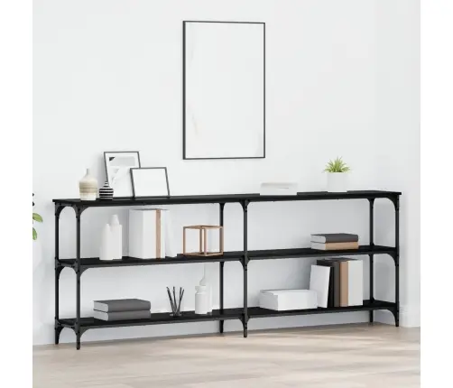 Konsolinis Stalas Juoda Ąžuolo 200 X 29 X 75 Cm