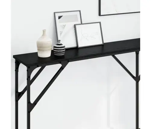 Konsoles Galds Melna Ozola 180X23X75 Cm Inženieru Koks Vidaxl
