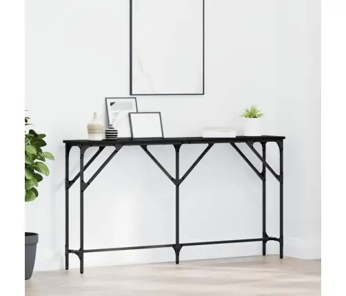Konsoollaud Must Tamm 140 X 23 X 75 Cm