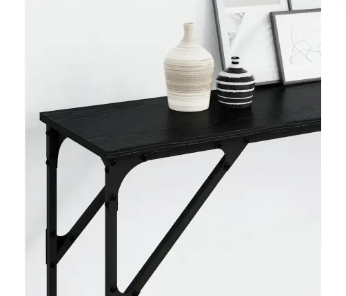 Konsoles Galds Melns Ozols 200X29X75 Cm Inženierijas Koks Vidaxl