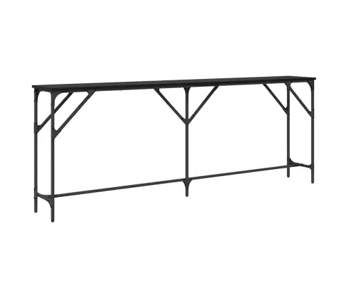 Konsoles Galds Melns Ozols 200X29X75 Cm Inženierijas Koks Vidaxl