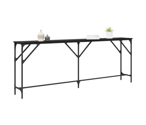 Konsoles Galds Melns Ozols 200X29X75 Cm Inženierijas Koks Vidaxl