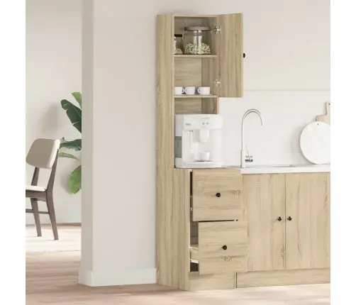 Virtuves Skapis Sonoma Ozols 35X50X180 Cm Skaidu Plātne Vidaxl