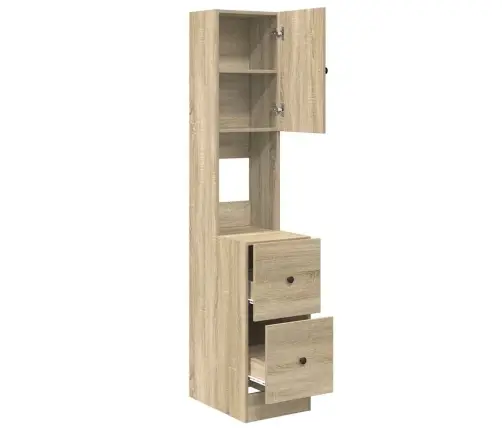 Virtuves Skapis Sonoma Ozols 35X50X180 Cm Skaidu Plātne Vidaxl