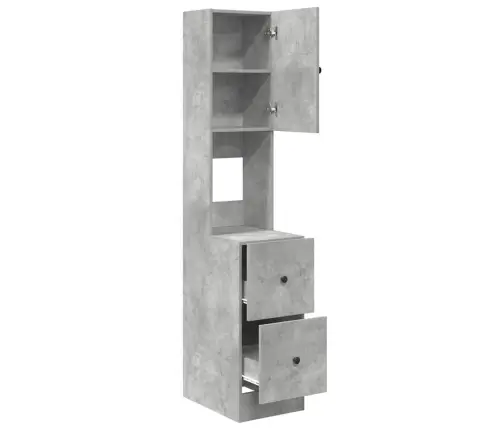 Virtuves Skapis Betona Pelēks 35X50X180 Cm Inženiertehniskā Koksne Vidaxl