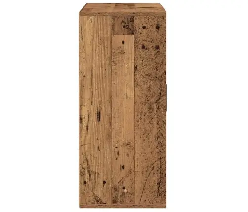 Puse Ar Atvilktni Ar Plauktu Ar Uzglabāšanu Ar Durvīm Veca Koka 60 X 31 X 70 Cm Inženierijas Koks Vidaxl