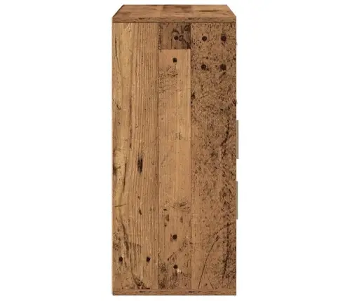 Puse Ar Atvilktni Ar Plauktu Ar Uzglabāšanu Ar Durvīm Veca Koka 60 X 31 X 70 Cm Inženierijas Koks Vidaxl