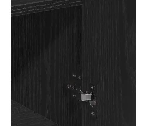 Puse Ar Atvilktni Ar Plauktu Melns Ozols 79 X 38 X 80 Cm Inženierijas Koks Vidaxl