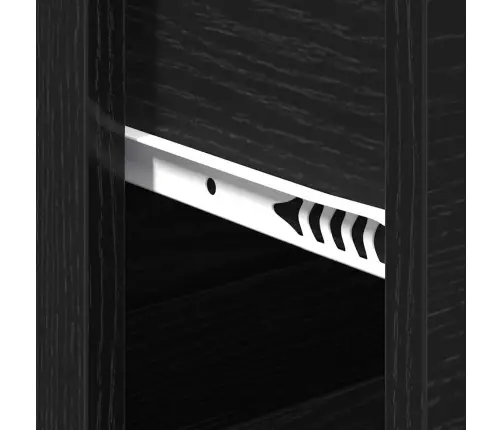 Puse Ar Atvilktni Melni Ozoli 60 X 39 X 80 Cm Inženierijas Koks Vidaxl