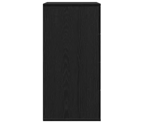 Puse Ar Atvilktni Melni Ozoli 60 X 39 X 80 Cm Inženierijas Koks Vidaxl