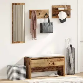 Priekšnama Mēbeļu Komplekts 4 Pcs Vecs Koks Inženierijas Koks Vidaxl