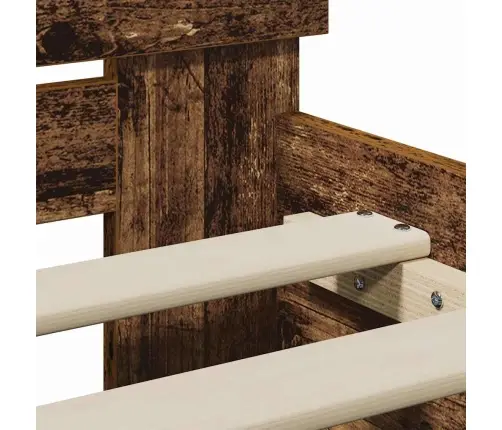 Gultas Rāmis Vecs Koks 90X200 Cm Inženierijas Koks Vidaxl