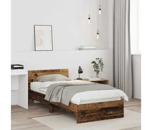 Gultas Rāmis Vecs Koks 90X200 Cm Inženierijas Koks Vidaxl