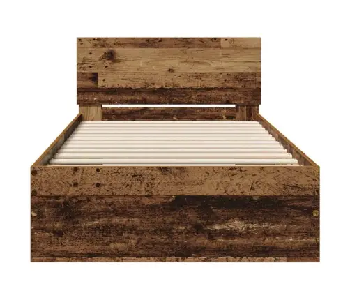 Voodi Raam Peaga Vana Puit 90 X 190 Cm Tehispuit