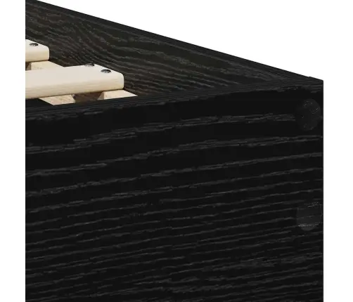 Voodi Raam Peaga Must Tamm 90 X 190 Cm Tehispuit