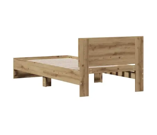 Gultas Rāmis Bez Matrača Ar Galvgali Artisan Ozols 75X190 Cm Vidaxl