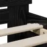 Gultas Rāmis Bez Matrača Ar Galvgalīti Melnā Oša 75X190 Cm Vidaxl