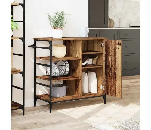 Virtuvės Vežimėlis Senas Medis 87,5 X 39 X 84,5 Cm