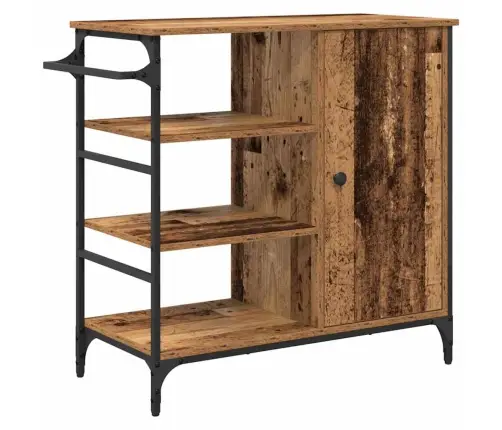 Virtuvės Vežimėlis Senas Medis 87,5 X 39 X 84,5 Cm