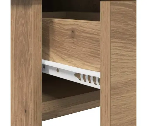 Grima Galdiņš Ar Spoguli Amatnieku Ozols 100X45X76 Cm Vidaxl