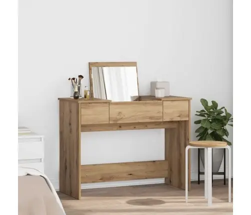 Grima Galdiņš Ar Spoguli Amatnieku Ozols 100X45X76 Cm Vidaxl