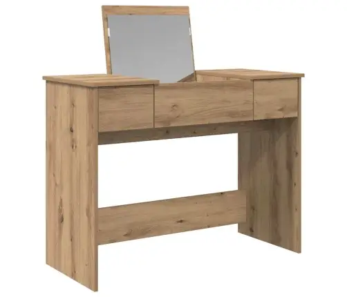 Grima Galdiņš Ar Spoguli Amatnieku Ozols 100X45X76 Cm Vidaxl