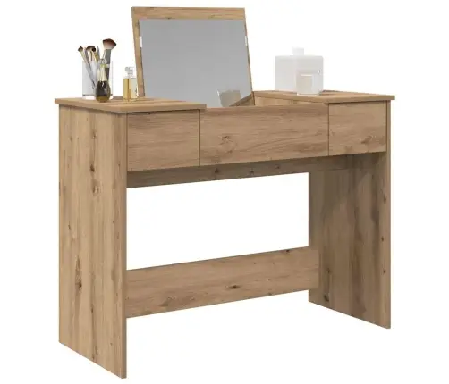 Grima Galdiņš Ar Spoguli Amatnieku Ozols 100X45X76 Cm Vidaxl