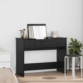 Riietumislaud Sahtliga Must Tamm 100 X 45 X 76 Cm Tehispuit