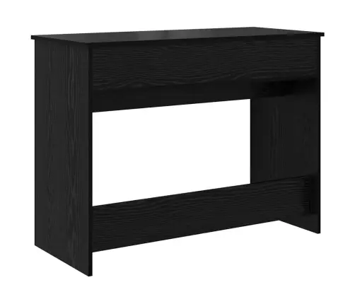 Kosmētikas Galdiņš Ar Spoguli Melns Ozols 100X45X76 Cm Vidaxl