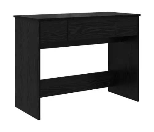 Kosmētikas Galdiņš Ar Spoguli Melns Ozols 100X45X76 Cm Vidaxl