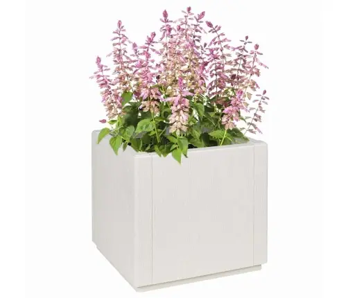 Sodo Vazonas Balta 36 X 36 X 35 Cm Polipropilenas