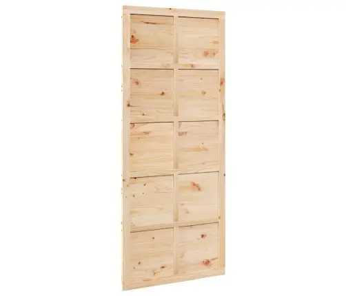 Šķūņa Durvis Brūna 80 X 210 Cm Priedes Masīvkoks Vidaxl