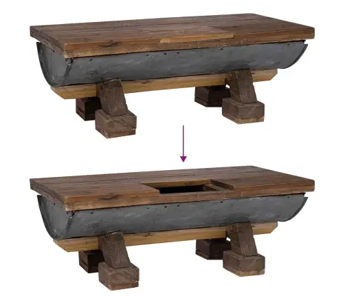 Kafijas Galdiņš Dabiska 90 X 50 X 35 Cm Koka Vidaxl