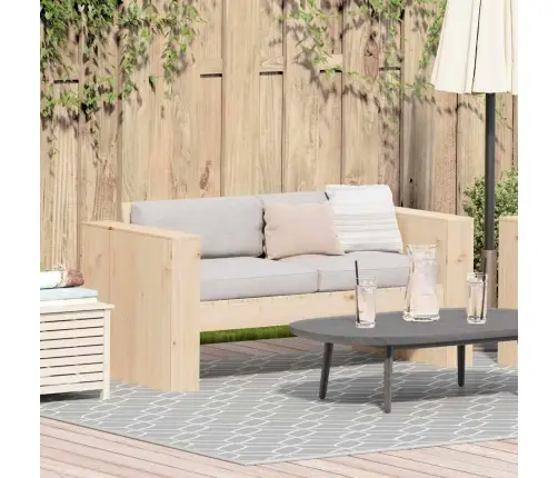 Dārza Dīvāns Divvietīgs 134X60X62 Cm No Masīva Priedes Koka Vidaxl