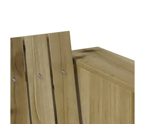 Sodo Sofa Žalia 134 X 60 X 62 Cm Kietos Pušies Mediena