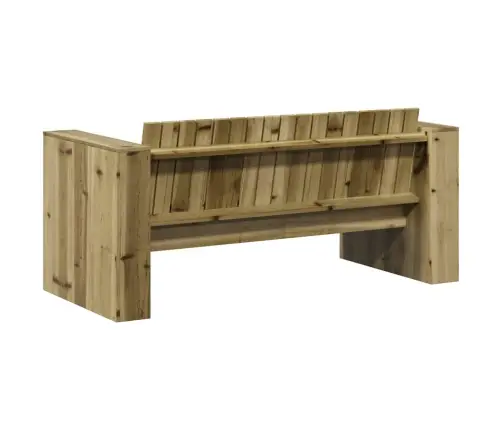 Sodo Sofa Žalia 134 X 60 X 62 Cm Kietos Pušies Mediena